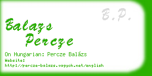 balazs percze business card